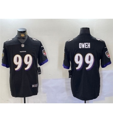 Men's Baltimore Ravens #99 Jayson Oweh Black Vapor Limited Limited Football Jersey