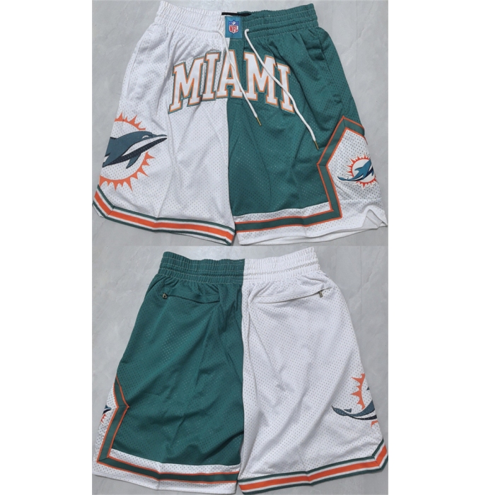 Men's Maimi Dolphins Aqua White Shorts (Run Small)