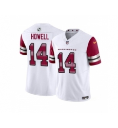 Men's Nike Washington Commanders #14 Sam Howell White 2023 F.U.S.E. Vapor Limited Football Stitched Jersey Men's Nike Washington Commanders #14 Sam Howell White 2023 F.U.S.E. Vapor Limited Football Stitched Jersey