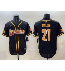 Men's Washington Commanders #21 Sean Taylor Black Limited Stitched Baseball Jersey