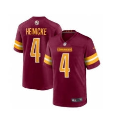 Men's Washington Commanders #4 Taylor Heinicke 2022 Burgundy Game Stitched Jersey Men's Washington Commanders #4 Taylor Heinicke 2022 Burgundy Game Stitched Jersey