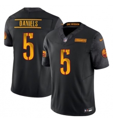 Men's Washington Commanders #5 Jayden Daniels Black 2024 F.U.S.E. Vapor Limited Football Stitched Jersey