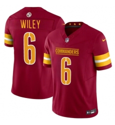 Men's Washington Commanders #6 Michael Wiley Burgundy 2024 F.U.S.E. Vapor Limited Football Stitched Jersey Men's Washington Commanders #6 Michael Wiley Burgundy 2024 F.U.S.E. Vapor Limited Football Stitched Jersey