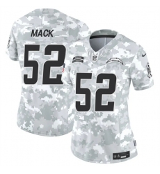 Women's Los Angeles Chargers #52 Khalil Mack 2024 F.U.S.E Arctic Camo Salute To Service Limited Stitched Football Jersey(Run Small)