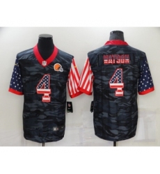 Men's Cleveland Browns #4 Deshaun Watson Camo USA Flag Limited Stitched Jersey Men's Cleveland Browns #4 Deshaun Watson Camo USA Flag Limited Stitched Jersey