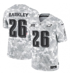 Men's Philadelphia Eagles #26 Saquon Barkley 2024 F.U.S.E Arctic Camo Salute To Service Limited Stitched Football Jersey