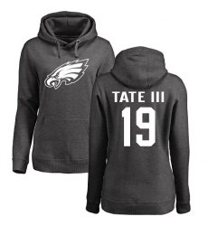 Women's Nike Philadelphia Eagles #19 Golden Tate III Ash One Color Pullover Hoodie