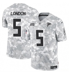 Men's Atlanta Falcons #5 Drake London 2024 F.U.S.E. Arctic Camo Salute to Service Limited Football Stitched Jersey