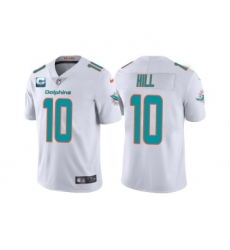 Men's Miami Dolphins 2022 #10 Tyreek Hill White With 2-star C Patch Vapor Untouchable Limited Stitched Football Jersey Men's Miami Dolphins 2022 #10 Tyreek Hill White With 2-star C Patch Vapor Untouchable Limited Stitched Football Jersey