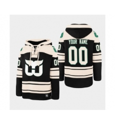 Men's Carolina Hurricanes Active Player Custom Black Ageless Must-Have Lace-Up Pullover Hoodie