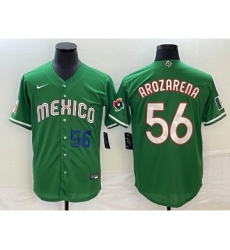 Men's Mexico Baseball #56 Randy Arozarena Number 2023 Green World Classic Stitched Jersey