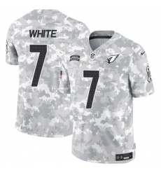 Men's Arizona Cardinals #7 Kyzir White 2024 F.U.S.E. Arctic Camo Salute to Service Limited Football Stitched Jersey