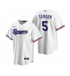 Men's Texas Rangers #5 Corey Seager White Cool Base Stitched Baseball Jersey