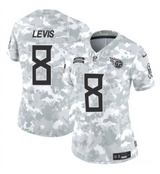 Women's Tennessee Titans #8 Will Levis 2024 F.U.S.E Arctic Camo Salute To Service Limited Stitched Football Jersey(Run Small)