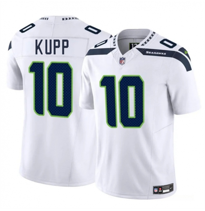 Men's Seattle Seahawks #10 Cooper Kupp White 2025 F.U.S.E. Vapor Limited Football Stitched Jersey