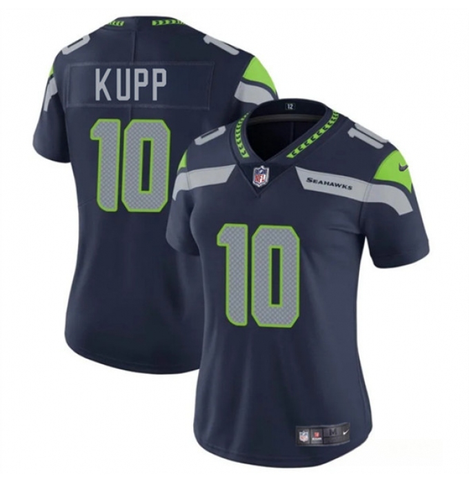 Women's Seattle Seahawks #10 Cooper Kupp Navy 2025 Vapor Limited Football Stitched Jersey(Run Small)