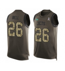 Men's New York Jets #26 Le Veon Bell Limited Green Salute to Service Tank Top Football Jersey Men's New York Jets #26 Le Veon Bell Limited Green Salute to Service Tank Top Football Jersey