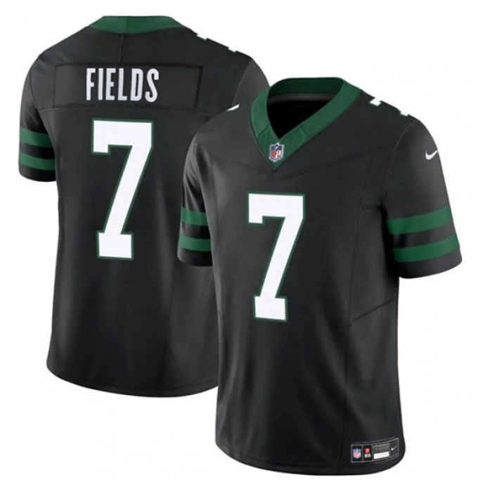 Men's New York Jets #7 Justin Fields Black 2025 F.U.S.E. Vapor Untouchable Limited Football Stitched Jersey