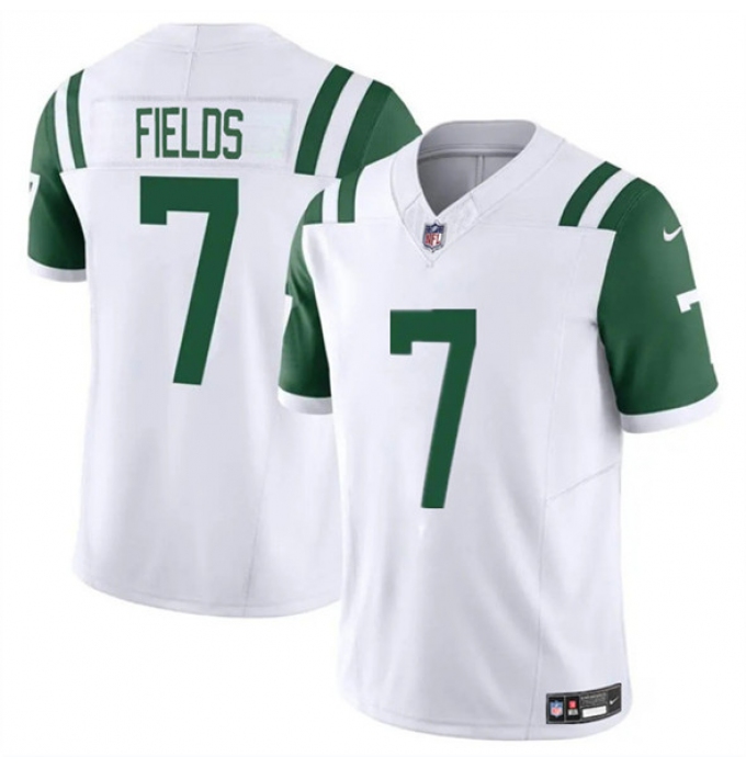 Men's New York Jets #7 Justin Fields White 2025 F.U.S.E. Classic Alternate Vapor Untouchable Limited Football Stitched Jersey