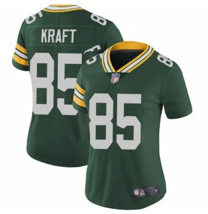 Women Green Bay Packers #85 Tucker Kraft Green Vapor Untouchable Stitched Football Jersey