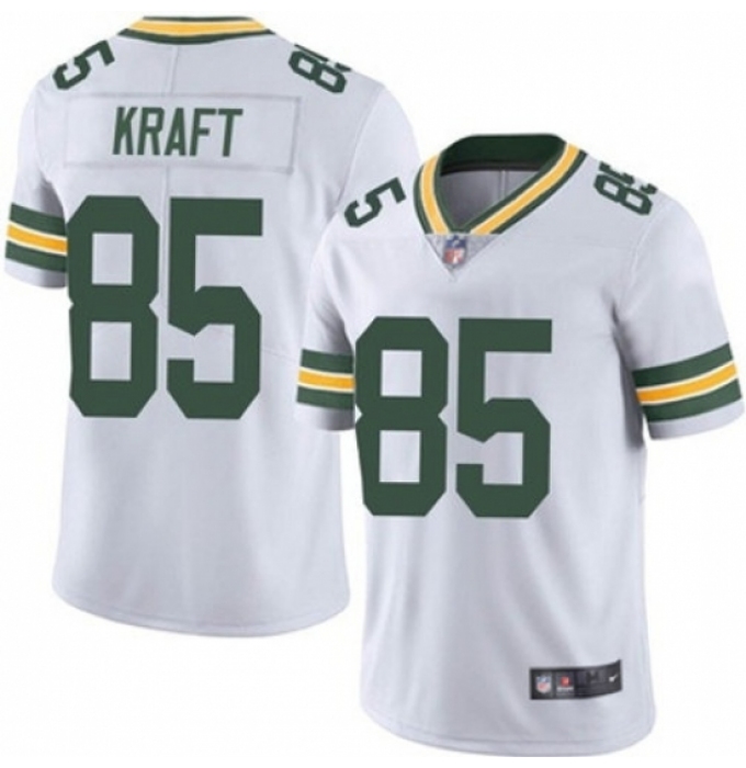 Youth Green Bay Packers #85 Tucker Kraft White Vapor Untouchable Stitched Football Jersey