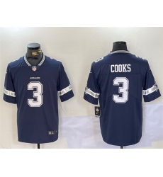 Men's Dallas Cowboys #3 Brandin Cooks Navy Vapor Untouchable Limited Stitched Football Jersey