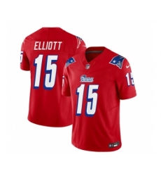 Men's Nike New England Patriots #15 Ezekiel Elliott Red 2023 F.U.S.E. Vapor Limited Football Stitched Jersey Men's Nike New England Patriots #15 Ezekiel Elliott Red 2023 F.U.S.E. Vapor Limited Football Stitched Jersey