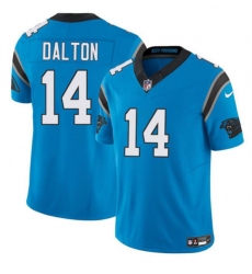 Men's Carolina Panthers #14 Andy Dalton Blue 2024 F.U.S.E. Vapor Limited Stitched Football Jersey