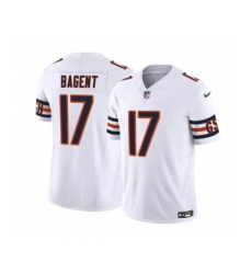 Men's Nike Chicago Bears #17 Tyson Bagent White 2023 F.U.S.E. Vapor Untouchable Limited Football Stitched Jersey Men's Nike Chicago Bears #17 Tyson Bagent White 2023 F.U.S.E. Vapor Untouchable Limited Football Stitched Jersey