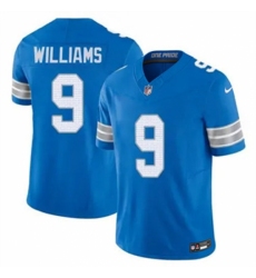 Youth Detroit Lions #9 Jameson Williams Blue 2024 F U S E Vapor Limited Stitched Jersey