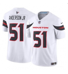 Men's Houston Texans #51 Will Anderson Jr. White 2024 Vapor F.U.S.E. Limited Football Stitched Jersey Men's Houston Texans #51 Will Anderson Jr. White 2024 Vapor F.U.S.E. Limited Football Stitched Jersey