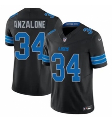 Men's Detroit Lions #34 Alex Anzalone Black Vapor Stitched Nike NFL Jersey