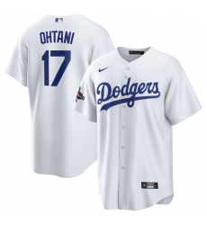 Men's Los Angeles Dodgers #17 Shohei Ohtani White 2024 World Series Champions Home Stitched Baseball Jersey