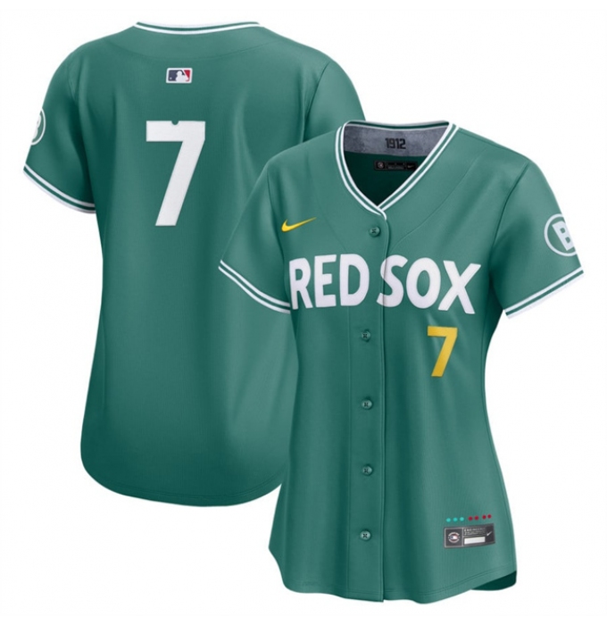 Women's Boston Red Sox #7 Masataka Yoshida Green 2025 City Connect Limited Stitched Baseball Jersey(Run Small)