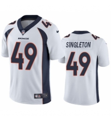 Men's Denver Brocos #49 Alex Singleton White F U S E Stitched Limited NFL Jersey