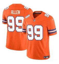 Men's Denver Broncos #99 Zach Allen Orange F.U.S.E. Mile High Collection 1977 Throwback Vapor Limited Football Stitched Jersey