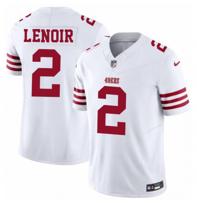 Women's San Francisco 49ers #2 Deommodore Lenoir White Nike Scarlet Limited Jersey