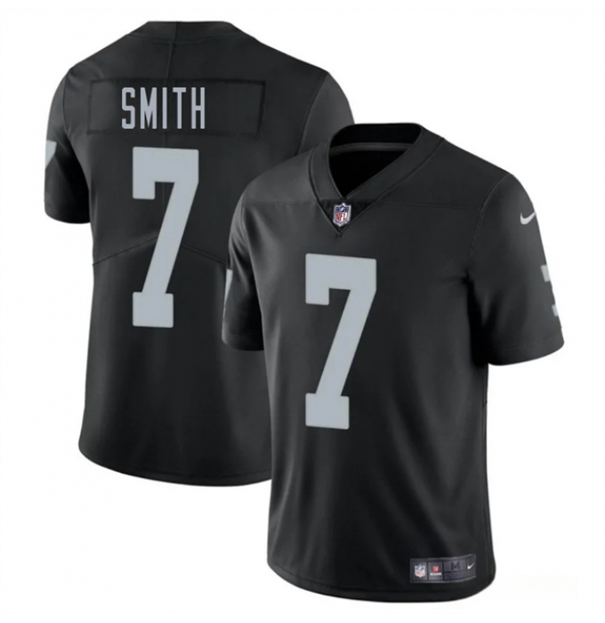 Men's Las Vegas Raiders #7 Geno Smith Black 2025 Vapor Football Stitched Jersey