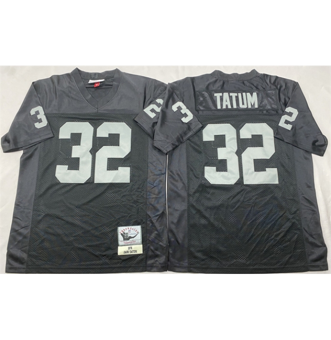 Men's Las Vegas Raiders #32 Jack Tatum Black Throwback Football Stitched Jersey