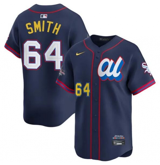 Men's American League #64 Shane Smith Navy 2025 All-Star Edition Limited Stitched Baseball Jersey