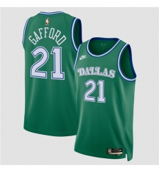 Men's Dallas Mavericks #21 Daniel Gafford Green 2025 Classic Edition Stitched Basketball Jersey