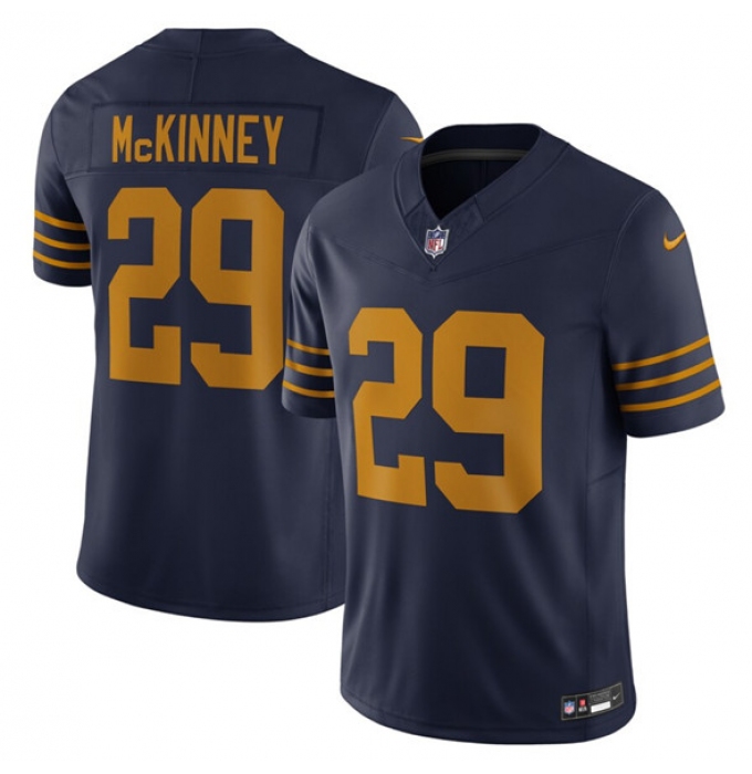 Men's Green Bay Packers #29 Xavier McKinney Navy The 1923 Classic Vapor F.U.S.E. Limited Football Stitched Jersey
