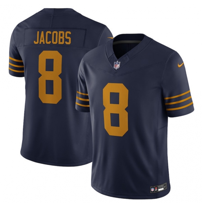 Men's Green Bay Packers #8 Josh Jacobs Navy The 1923 Classic Vapor F.U.S.E. Limited Football Stitched Jersey