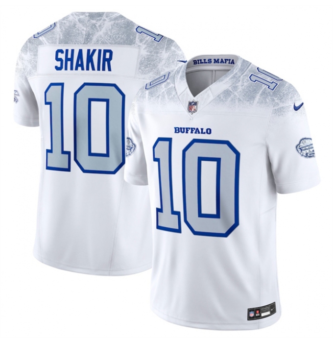 Youth Buffalo Bills #10 Khalil Shakir White 2025 F.U.S.E. “Rivalries” Vapor Untouchable Stitched Football Jersey