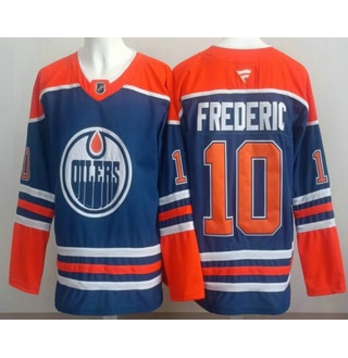 Men's Edmonton Oilers #18 Zach Hyman Blue Authentic Jersey