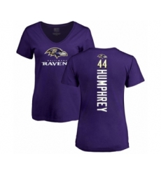 Football Women's Baltimore Ravens #44 Marlon Humphrey Purple Backer T-Shirt