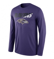 NFL Men's Baltimore Ravens Nike Purple Legend Staff Practice Long Sleeve Performance T-Shirt