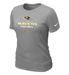 Nike Baltimore Ravens Women's Critical Victory NFL T-Shirt - Light Grey