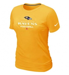 Nike Baltimore Ravens Women's Critical Victory NFL T-Shirt - Yellow