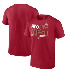 Men's San Francisco 49ers Scarlet 2023 NFC West Division Champions Conquer T-Shirt